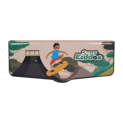 Smily Kiddos Pop-Out Pencil Box for Kids | Skateboard Theme (Beige)