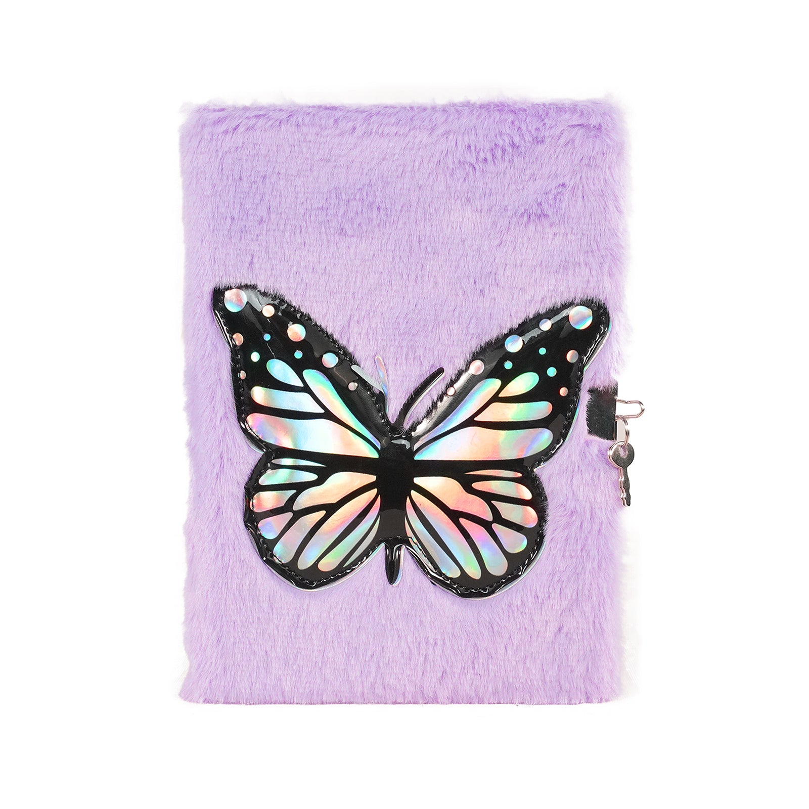 Smily Kiddos Butterfly Plush Lockable Notebook - Purple