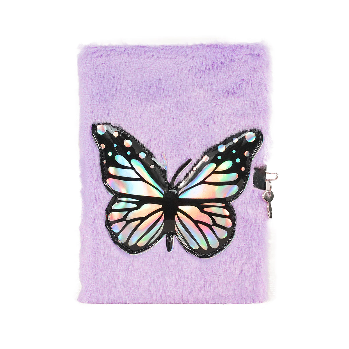 Smily Kiddos Butterfly Plush Lockable Notebook - Purple