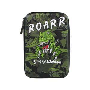 Smily Kiddos Single compartment Eva pencil case - Dino Roar Theme - Green