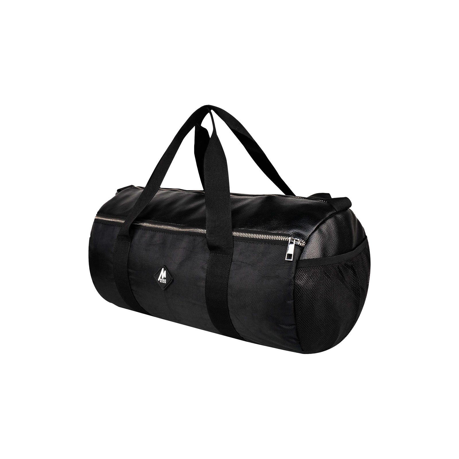 Mike Bags Forge Leather Gym Bag - Black
