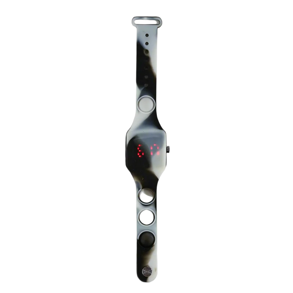 Smily Kiddos Fancy Digital watch- Black White