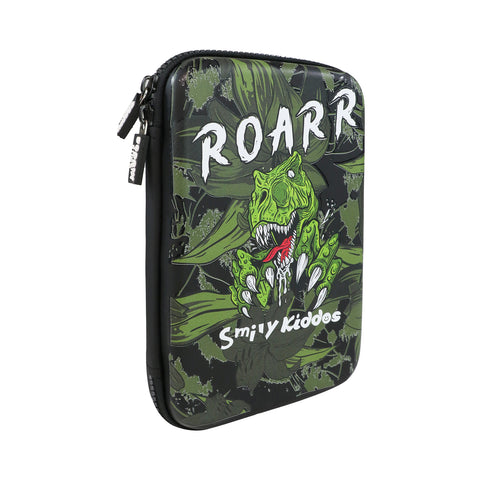 Image of Smily Kiddos Single compartment Eva pencil case - Dino Roar Theme - Green