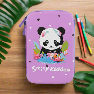 Smily Kiddos Single compartment Eva pencil case - Flamingo Theme purple