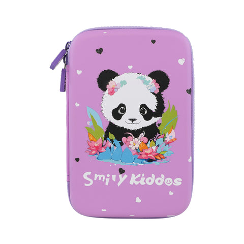 Image of Smily Kiddos Single Compartment Eva Pencil Baby Panda - Purple