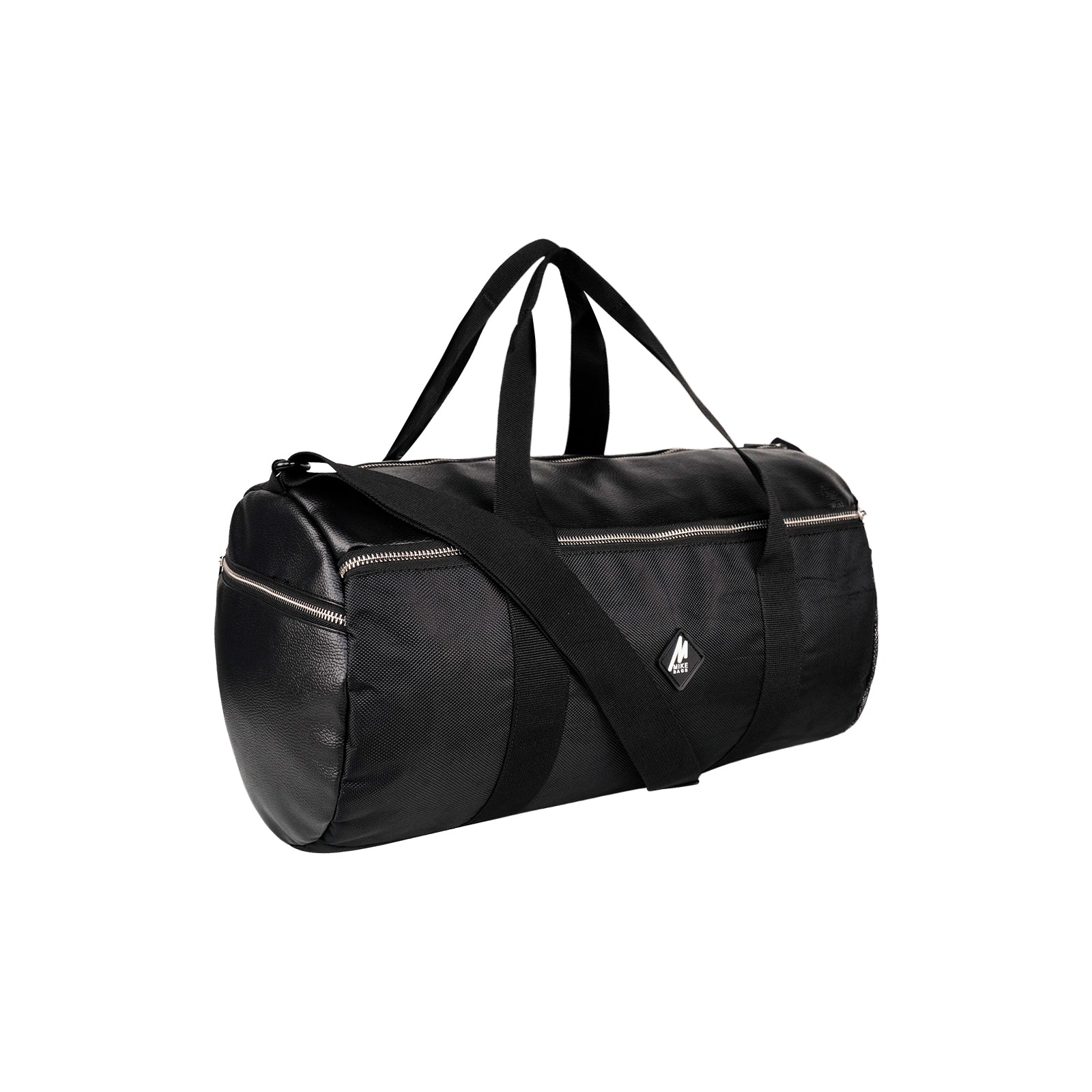 Mike Bags Forge Leather Gym Bag - Black