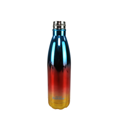 Image of Smily Kiddos 500 ML Stainless Steel Holographic Water Bottle - Glossy Red