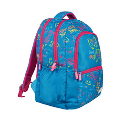 Smily Kiddos Sonic Backpack - Indigo & Pink Gaming Theme School Bag for Kids