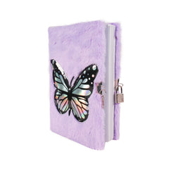 Smily Kiddos Butterfly Plush Lockable Notebook - Purple