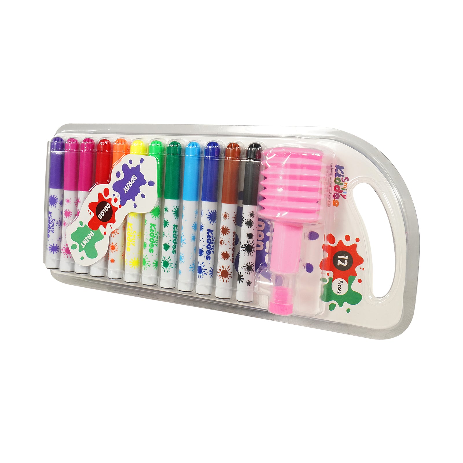 Smily Kiddos 12 Color Spray Pen Set – Creative Airbrush Art Kit for Kids