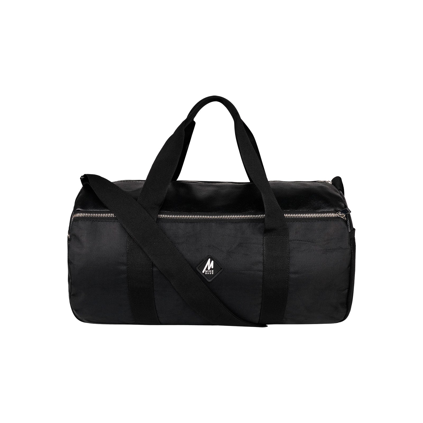 Mike Bags Forge Leather Gym Bag - Black