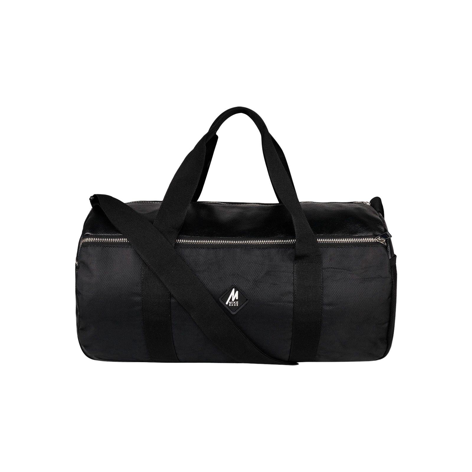 Mike Forge Leather Gym Bag Combo – Black & Tan | Buy 1 Get 1