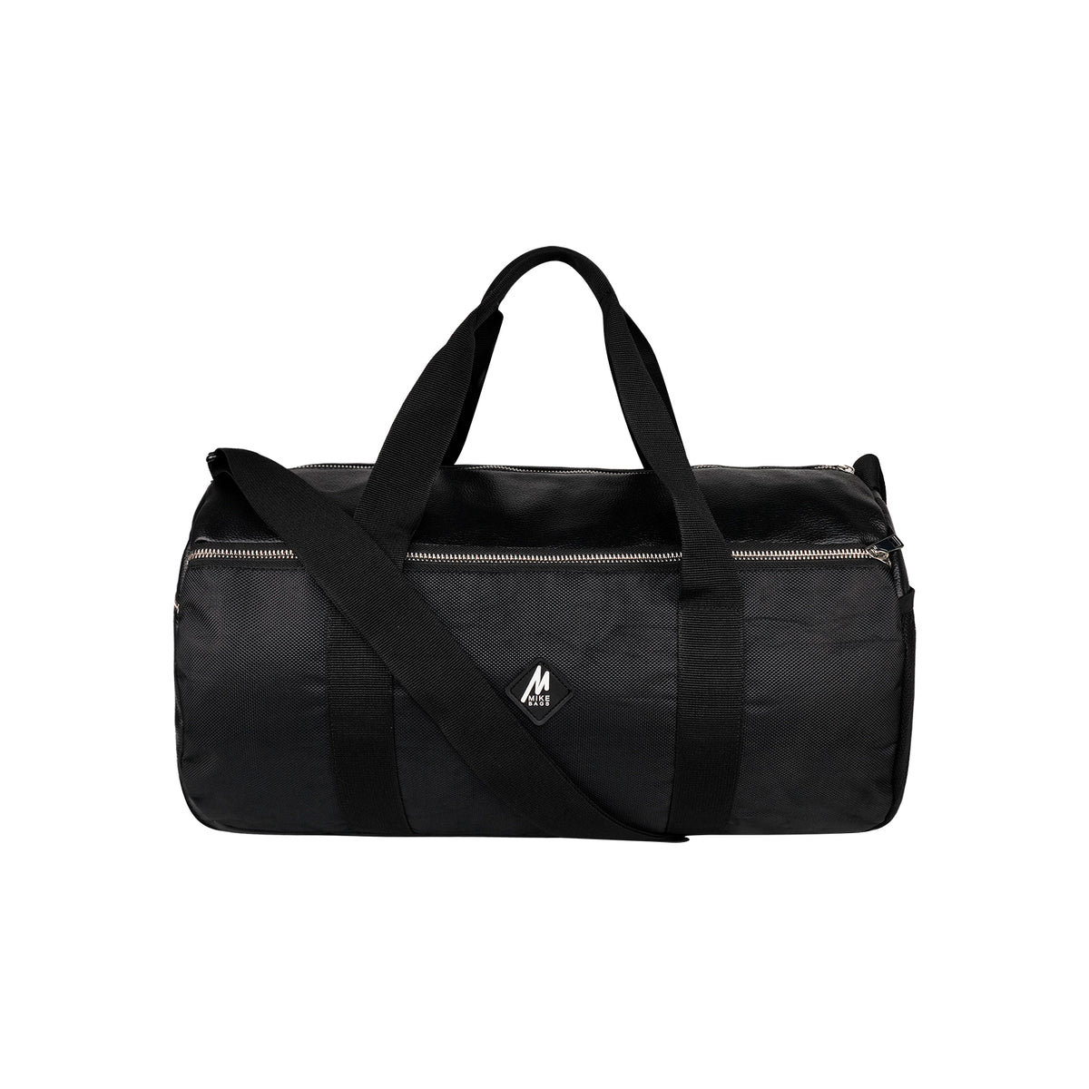 Mike Bags Forge Leather Gym Bag - Black