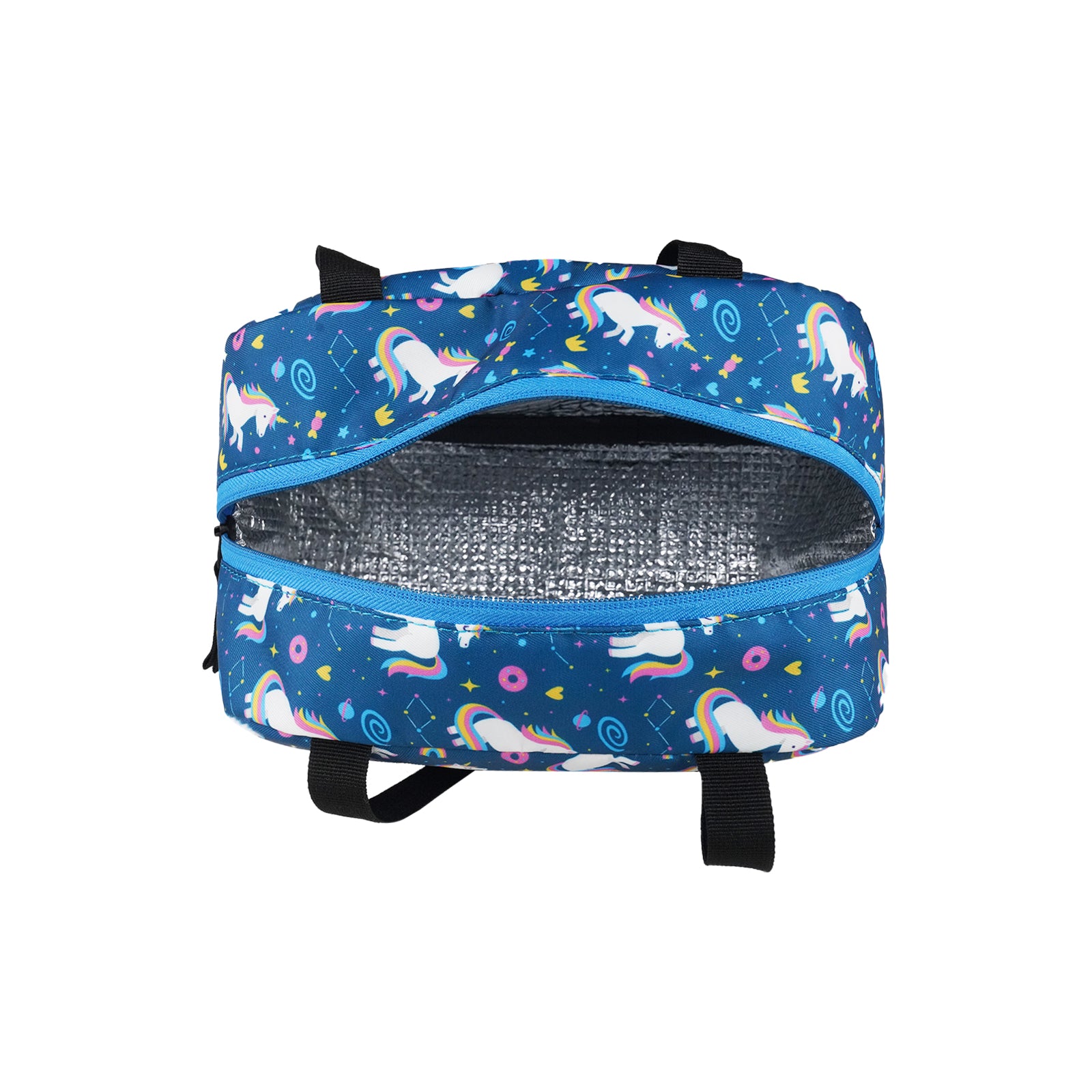 Unicorn Theme 3-in-1 School Combo Pack | Backpack, Insulated Lunch Bag & Pencil Pouch – Blue