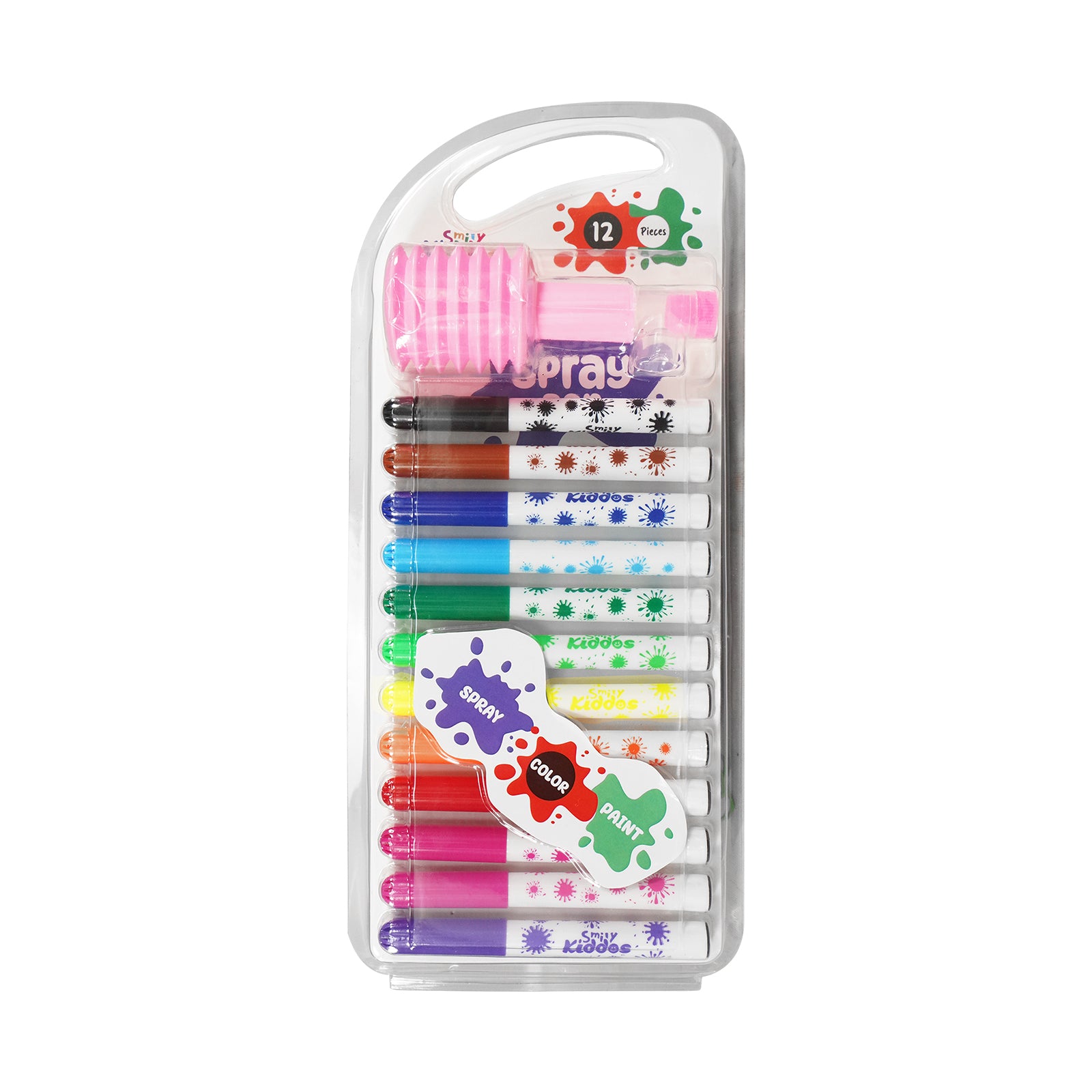 Smily Kiddos 12 Color Spray Pen Set – Creative Airbrush Art Kit for Kids