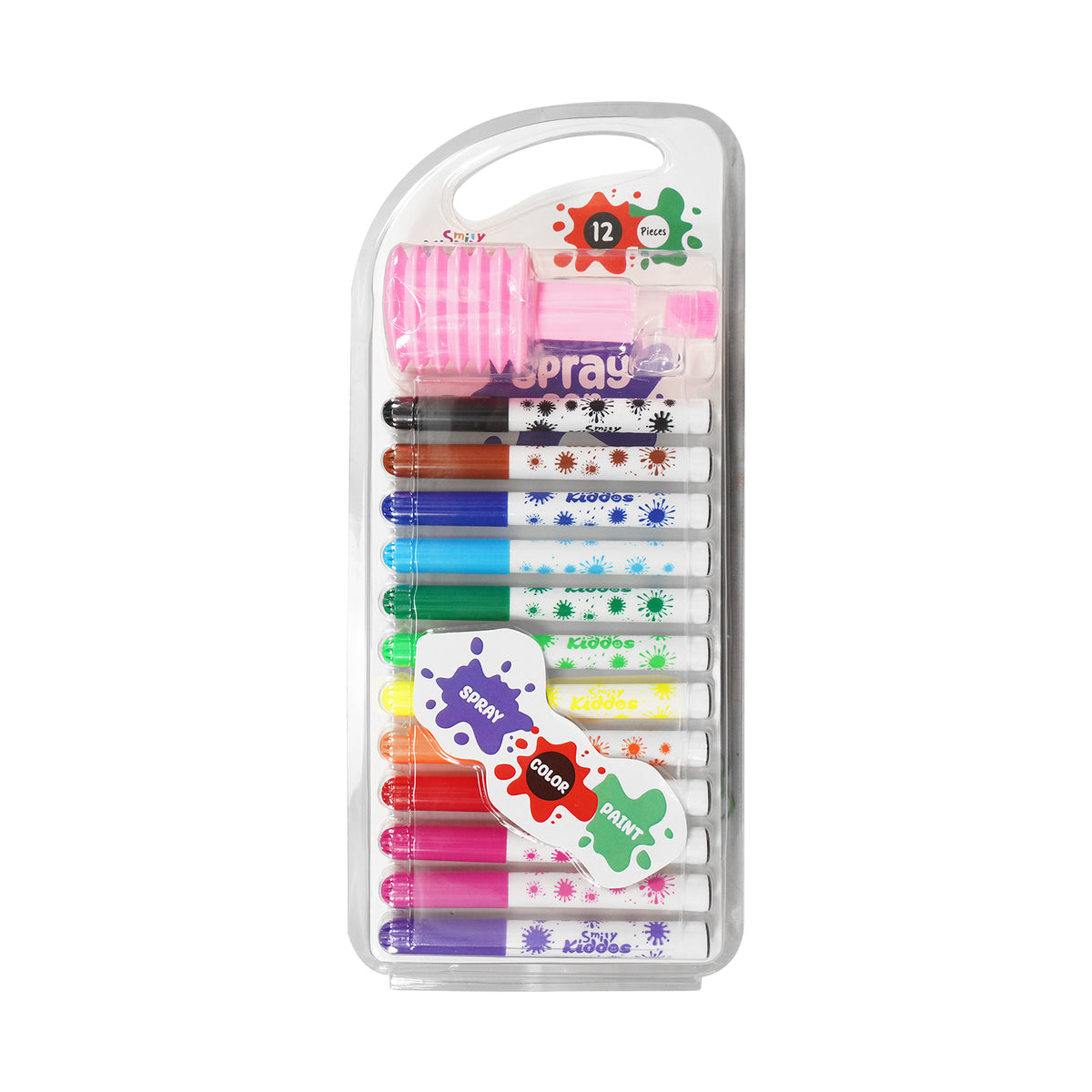 Smily Kiddos 12 Color Spray Pen Set – Creative Airbrush Art Kit for Kids