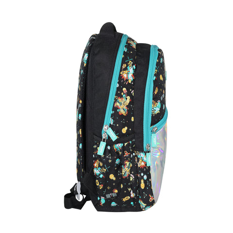 Image of Smily Kiddos 10 ltrs Backpack Space Theme | Black