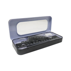 Smily Kiddos 15cm Metal Colored Ruler Set – Tin Box Black