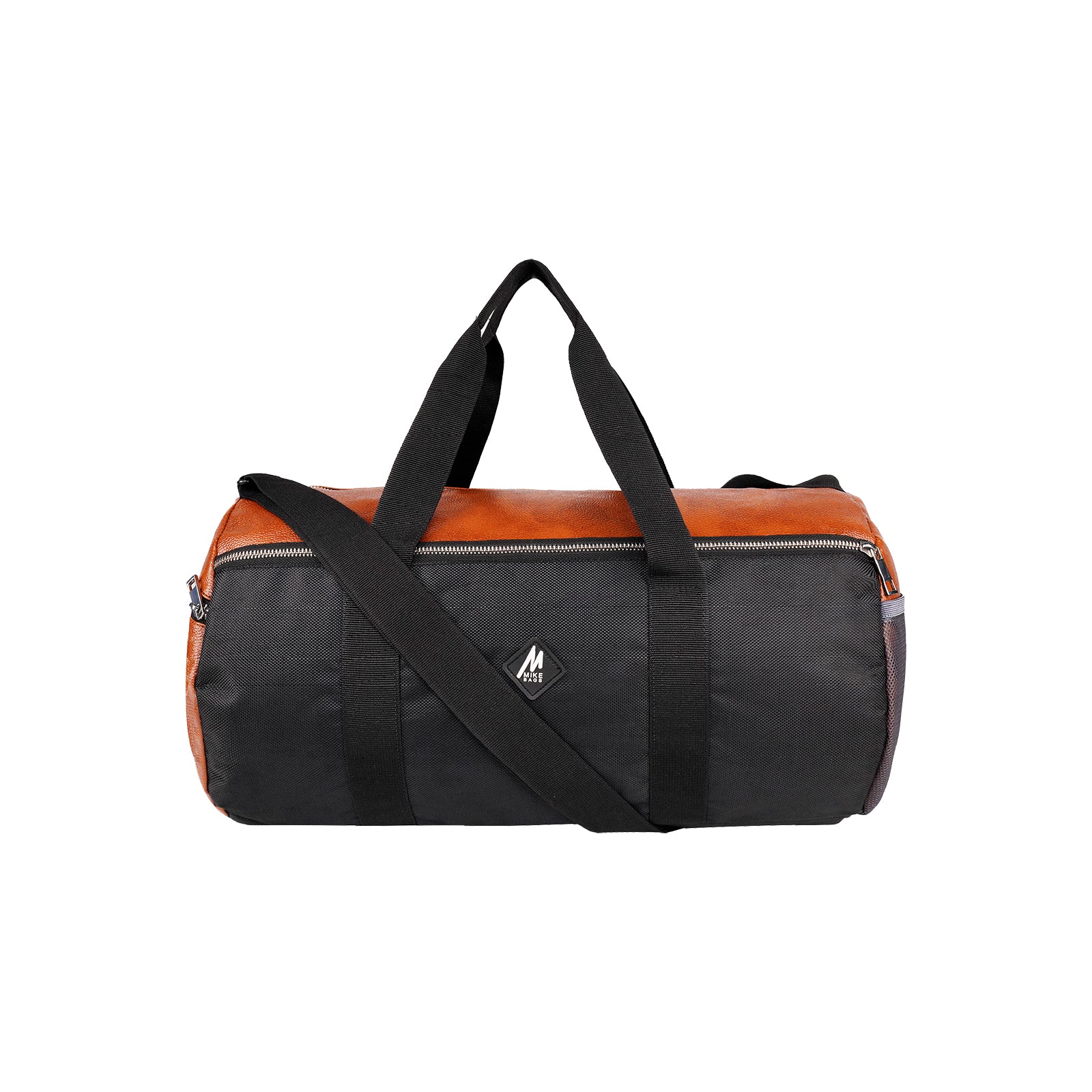 Mike Bags Forge Leather Gym Bag - Tan & Black
