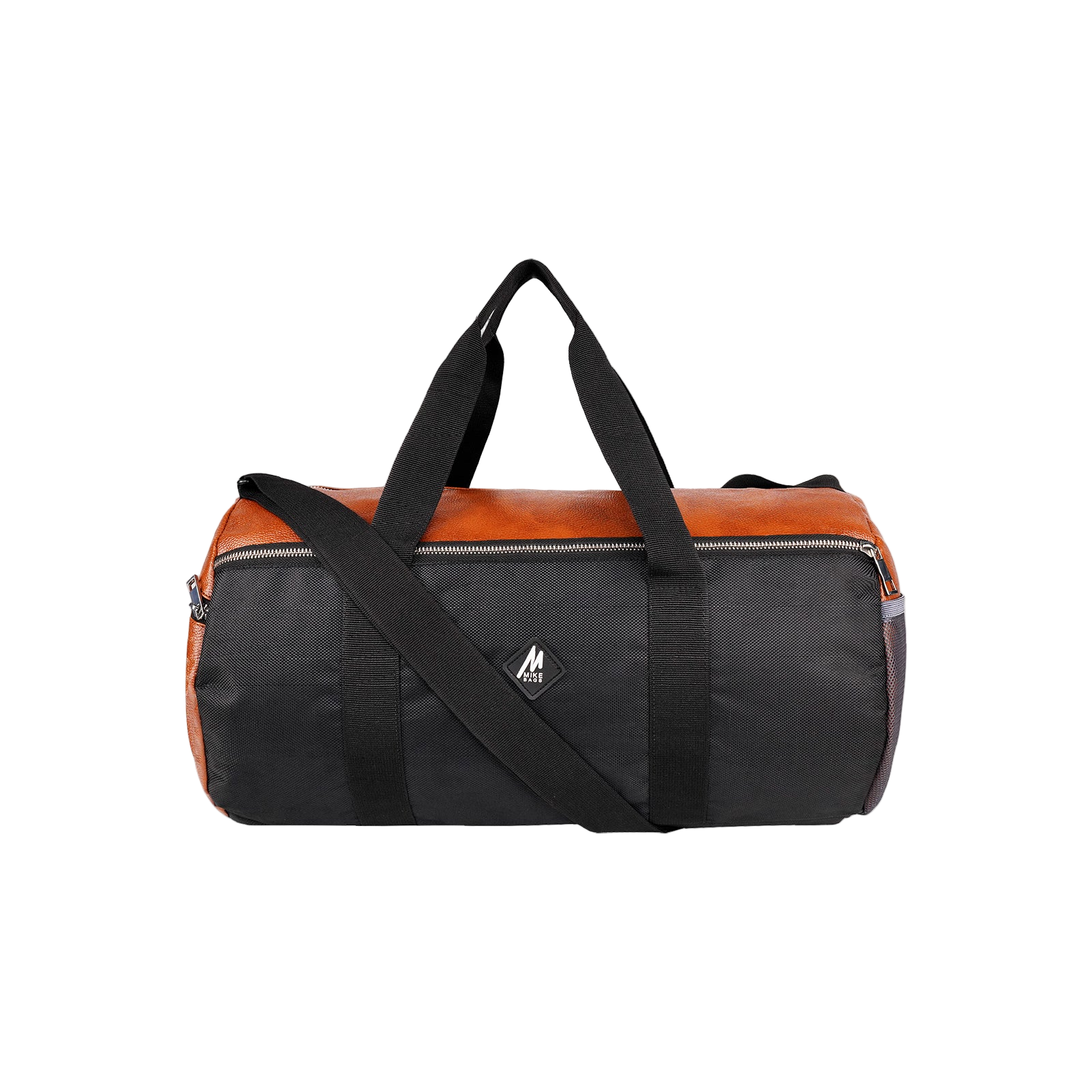 Mike Forge Leather Gym Bag Combo – Black & Tan | Buy 1 Get 1