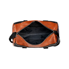 Mike Bags Forge Leather Gym Bag - Tan & Black