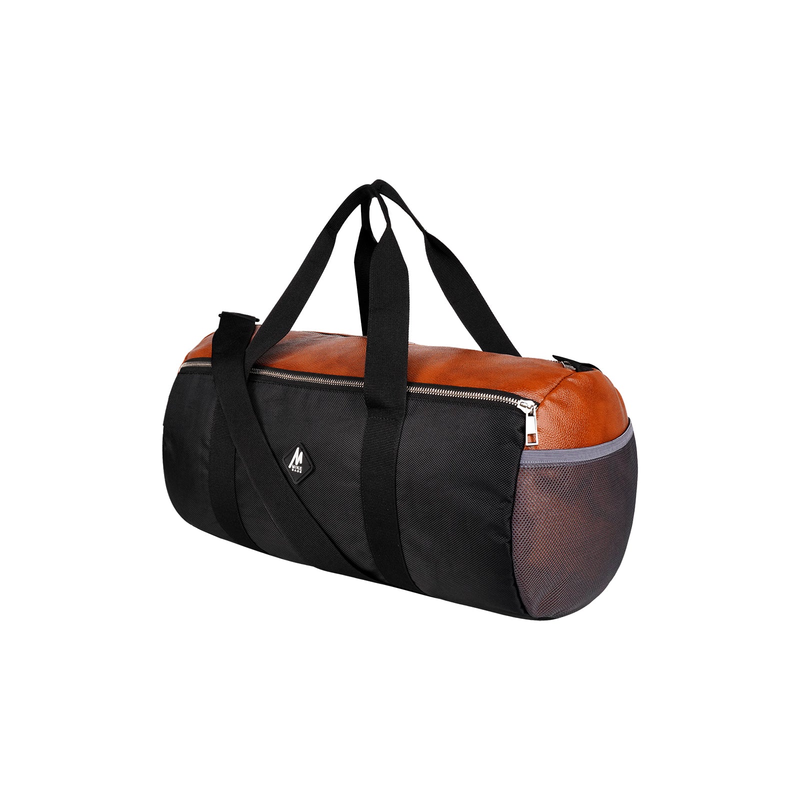 Mike Bags Forge Leather Gym Bag - Tan & Black