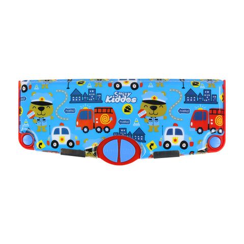 Image of Smily Kiddos Pop Out Pencil box Police Theme - Blue