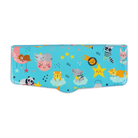 Image of Smily Kiddos Pop Out Pencil box Rainbow Animals - Teal Blue