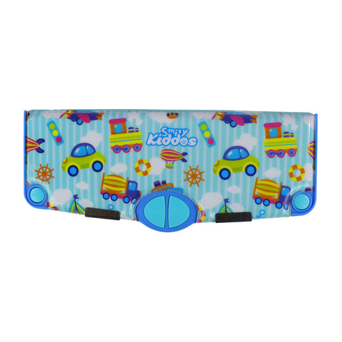 Image of Smily Kiddos Pop Out Pencil box Transport Theme - Light Blue