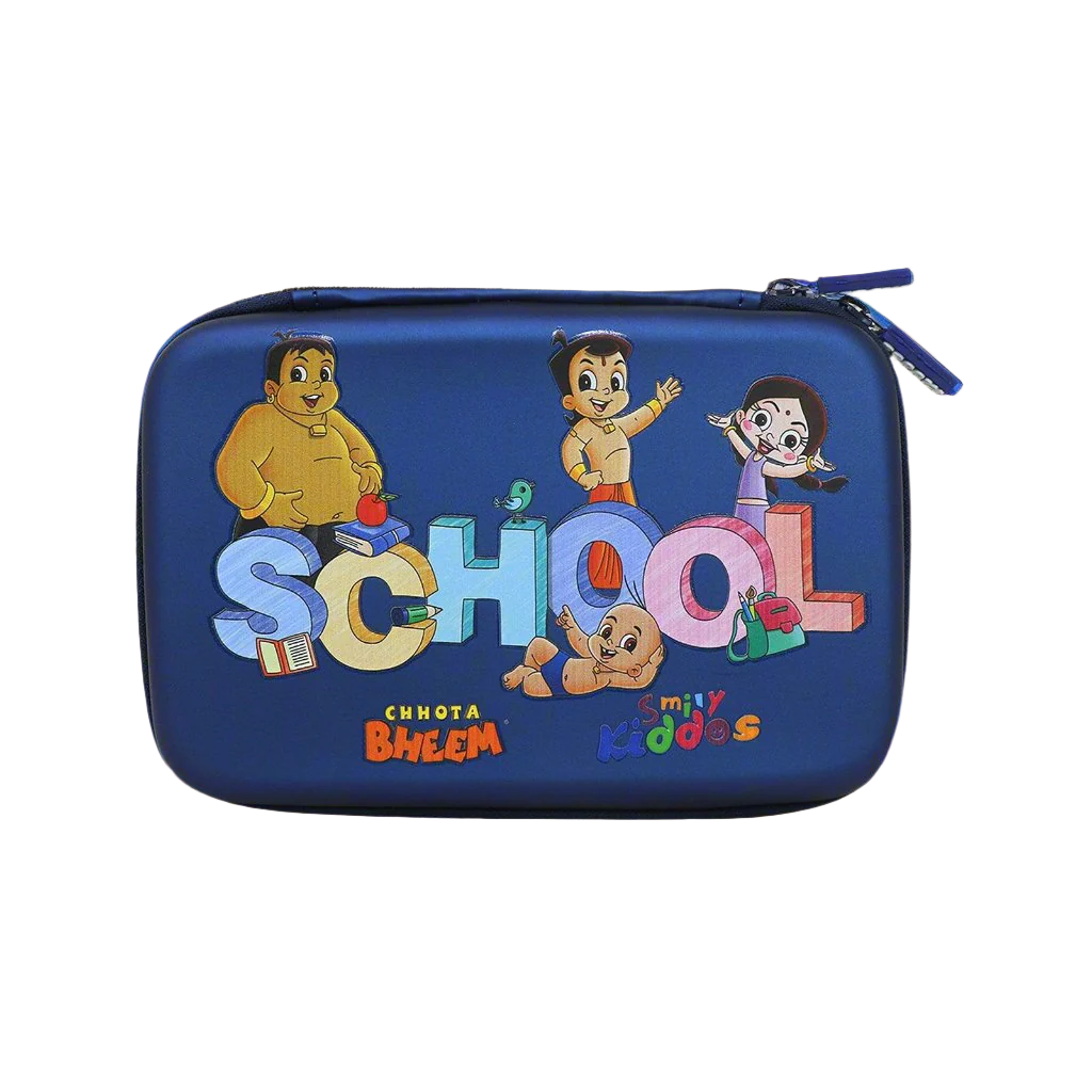 Smily Kiddos - Licensed Chhota Bheem  - Stylish & Spacious Hardtop EVA Pencil Case School Theme - Blue