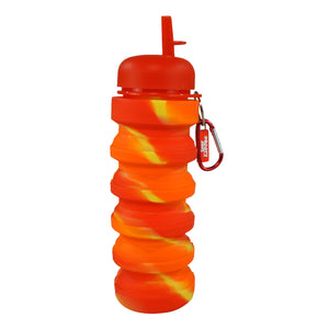 Smily Kiddos Silicone Expandable & Foldable Water Bottle Red
