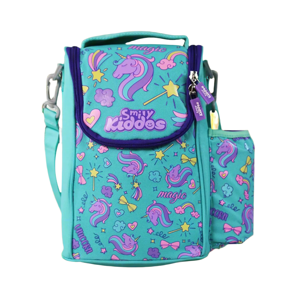 Smily Kiddos Strap Lunch Bag V2 Unicorn Theme Green