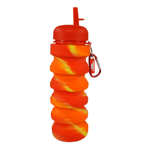 Image of Smily Kiddos Silicone Expandable & Foldable Water Bottle Red