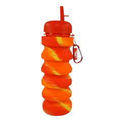 Smily Kiddos Silicone Expandable & Foldable Water Bottle Red