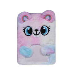 Teddy Bear - Themed Fluffy Notebook - Multicolor