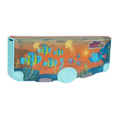 Smily Kiddos Pop-Out Pencil Box for Kids | Ocean Theme (Navy Blue)