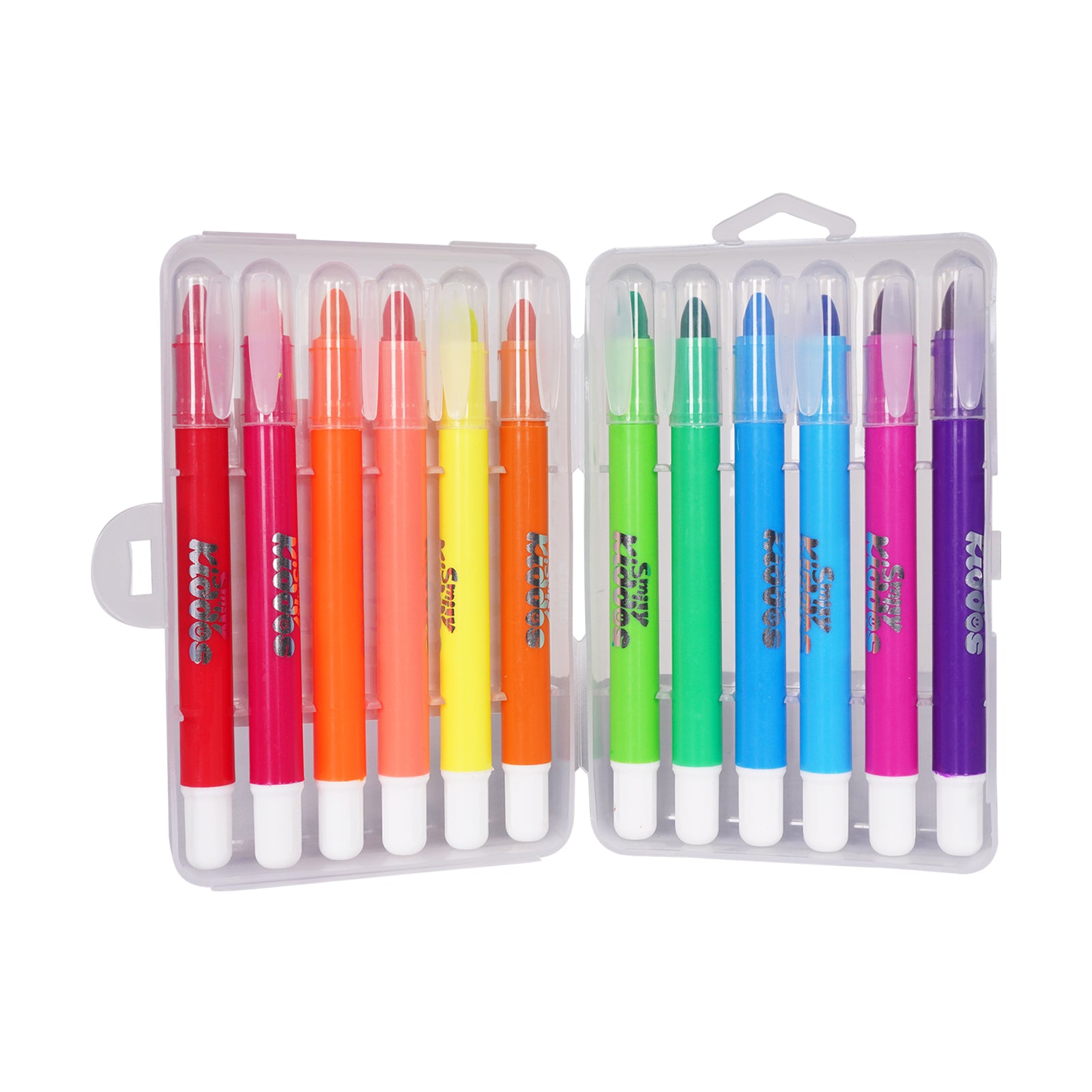 Smily Kiddos Gel Highlighters – 12 Vibrant Colors | Non-Bleed Study Set for Kids