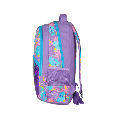 Image of Smily Kiddos 15 inch Backpack Kitty Theme | Purple