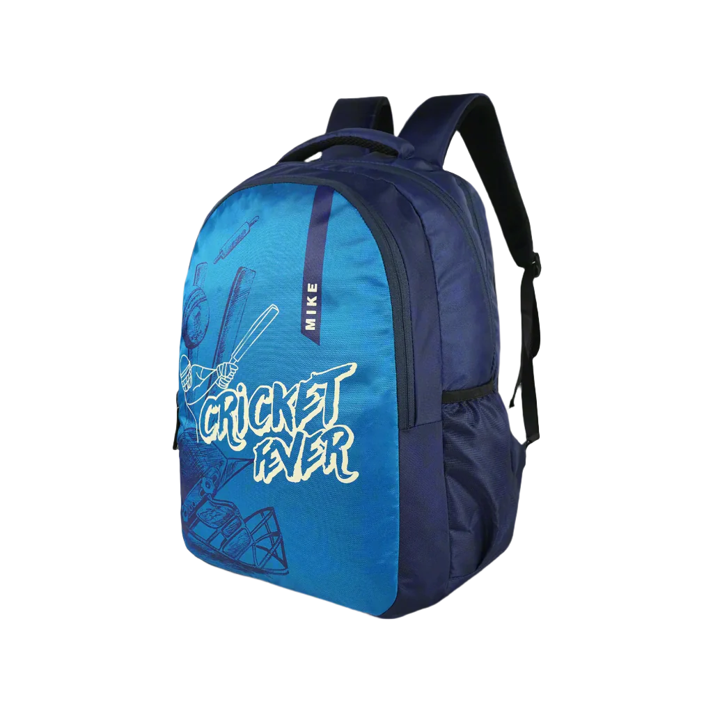 Mike Active Backpack Cricket Theme  - Navy Blue