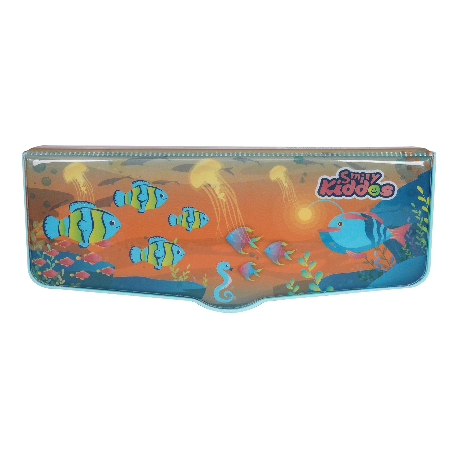 Smily Kiddos Pop-Out Pencil Box for Kids | Ocean Theme (Navy Blue)