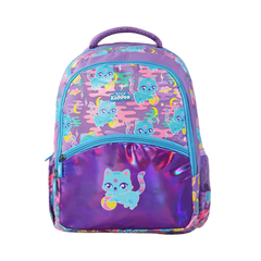 Smily Kiddos 15 inch Backpack Kitty Theme | Purple