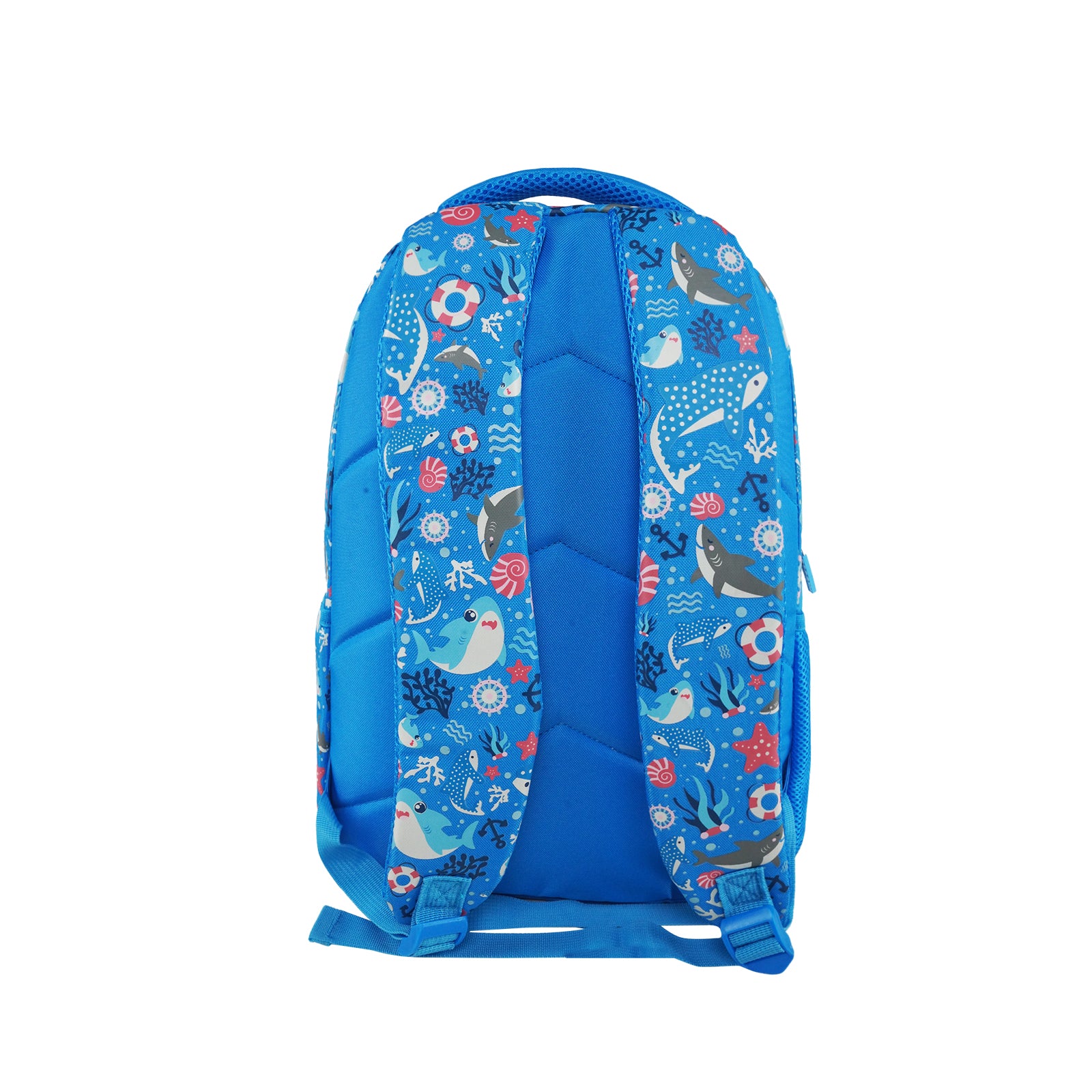 Smily Kiddos Baby Shark Backpack with SmilyTrack (16L) – Blue Lightweight, Durable Trackable School Bag for Kids (41 x 30 x 13 cm)