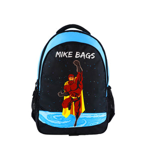 MIKE BAGS 29 Ltrs Junior School Bag  - Super Hero Theme - Blue  LxWxH :45 X 33 X 20 CM