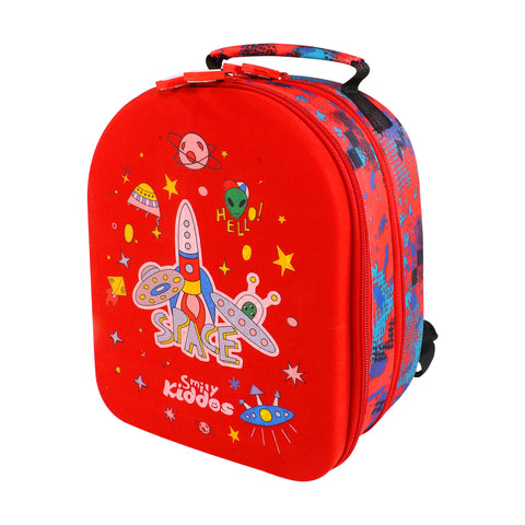 Image of Smily Kiddos Eva Pre School Backpack Space Theme Red