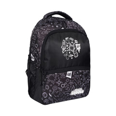 Smily Kiddos Coco Backpack – Black | Stylish & Lightweight School Bag for Kids (16"x12"x9")