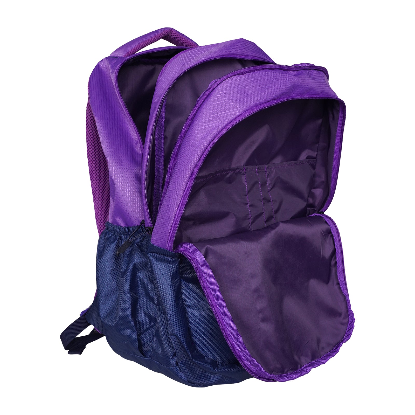 Mike Coral Backpack - Purple | 42L School Bag with Rain Cover