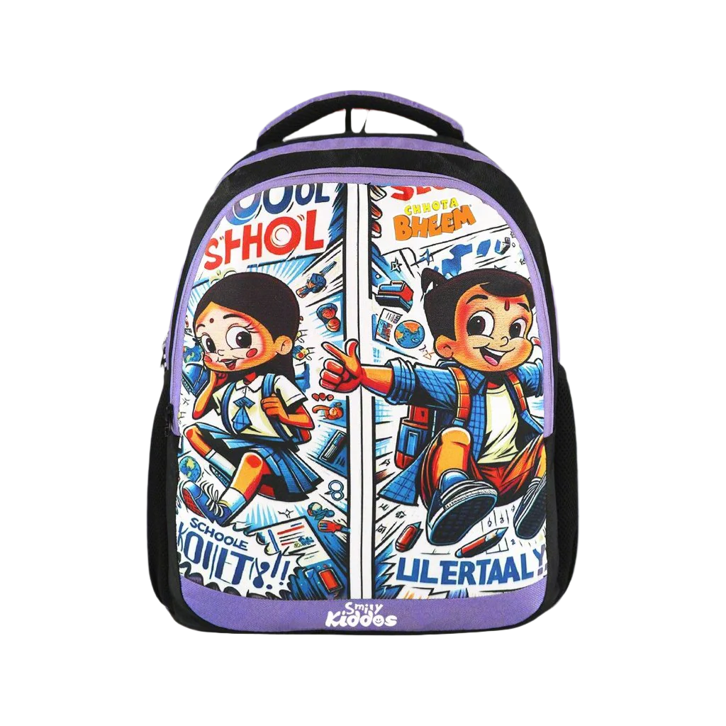Smily Kiddos - Licensed Chhota Bheem Preschool Backpack I - Purple