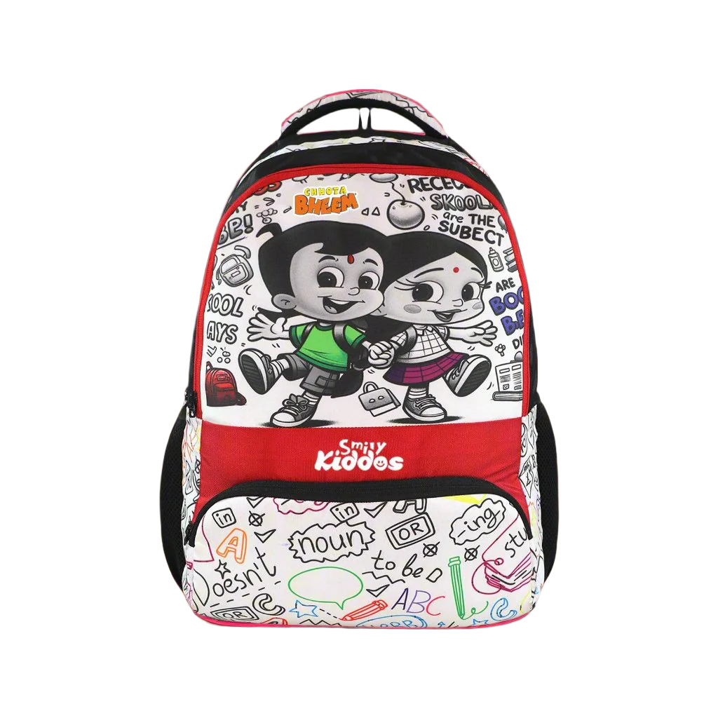 Smily Kiddos - Licensed Chhota Bheem Junior Backpack Too Cool IV -Red & Black