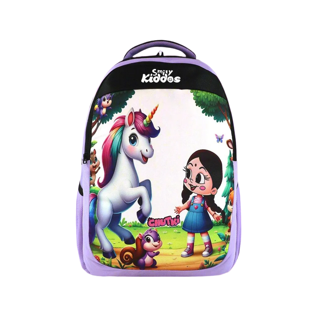 Smily Kiddos - Licensed Chhota Bheem Chutki Junior Backpack 1 - Purple