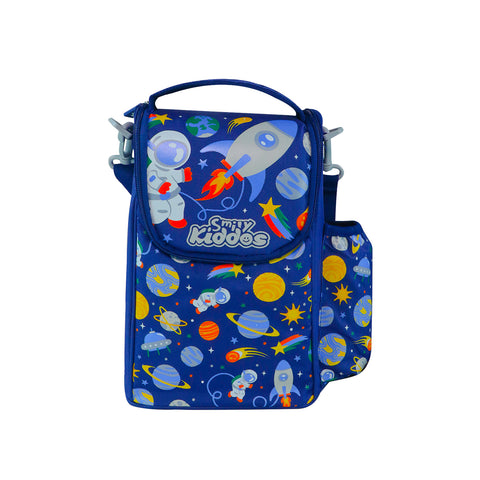 Image of Smily Kiddos Strap Lunch Bag V2 Space Theme Blue